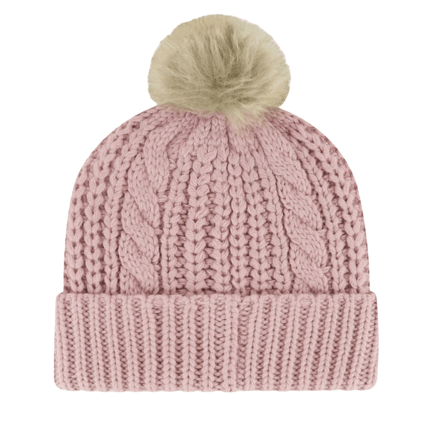 '47 Philadelphia Eagles Women's Meeko Cuffed Knit Hat with Pom / Dusty Rose - nineNORTH | Men's & Women's Clothing Boutique