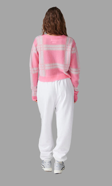 COLORUSH Amara Check Cardigan / Rosa, Parma & Tea Rose
