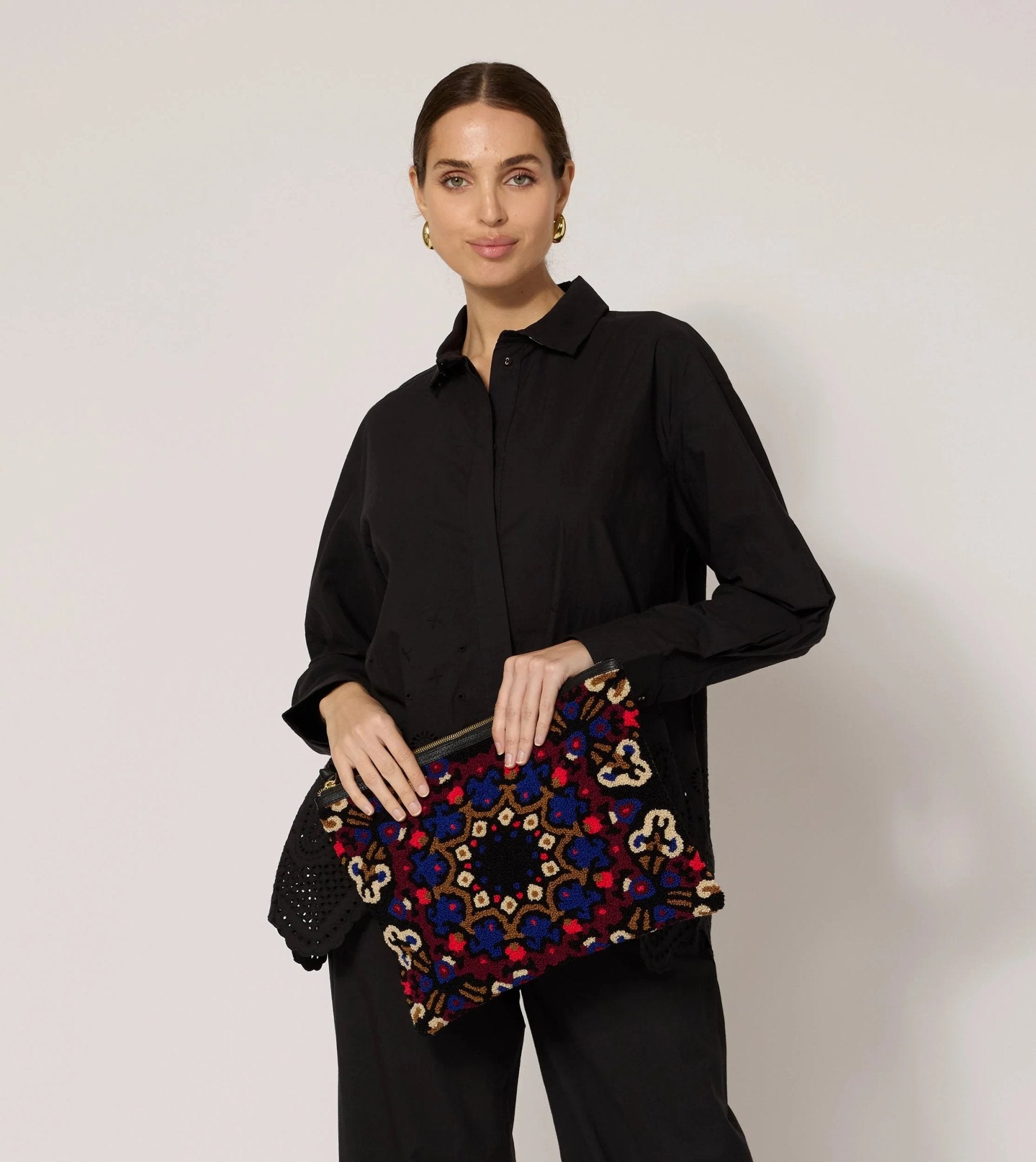 Cleobella Abstract Yin - Yang Clutch / Black Multi - nineNORTH | Men's & Women's Clothing Boutique