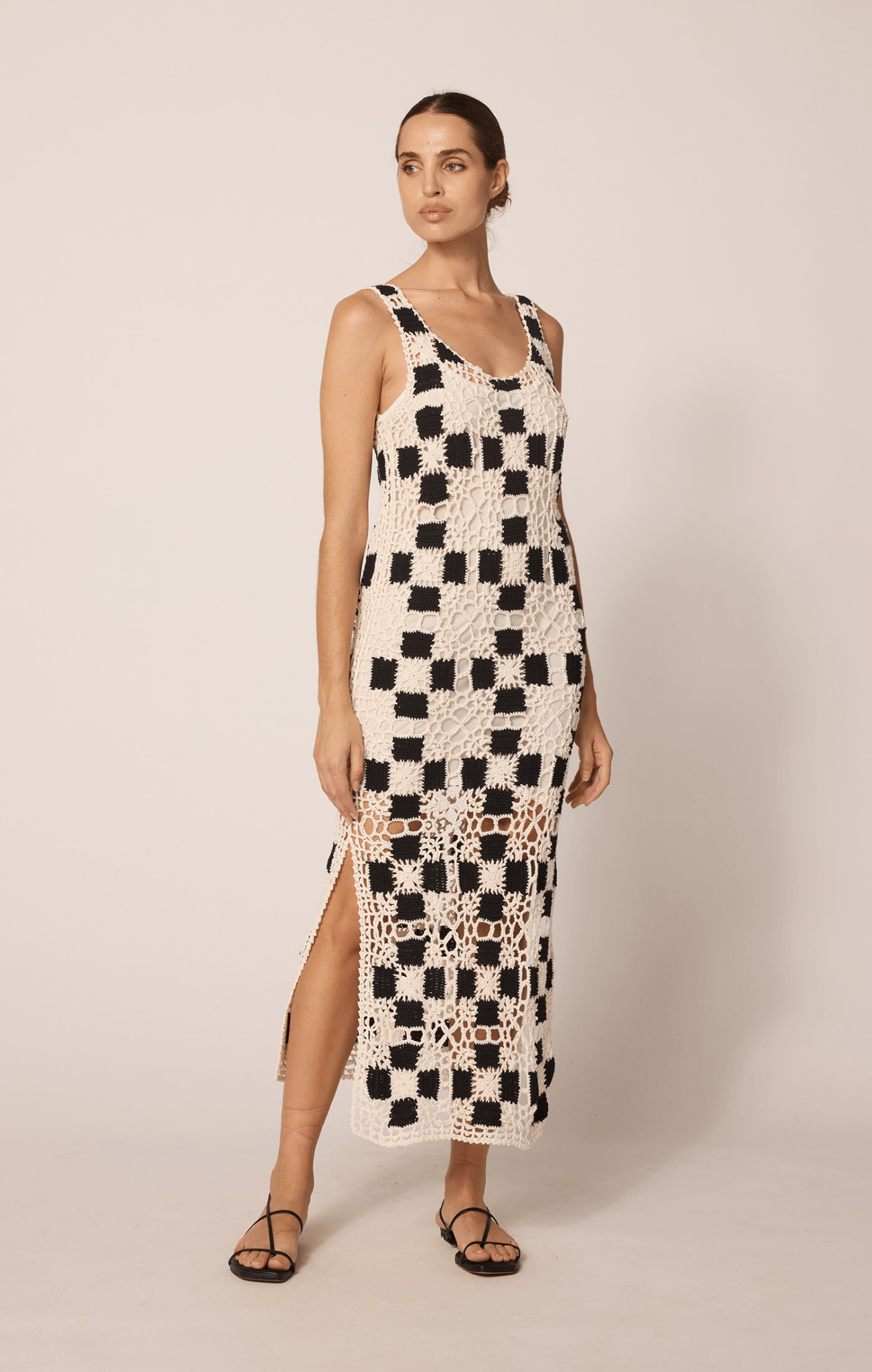 Cleobella Lily Crochet Midi Dress / Ivory & Black - nineNORTH | Men's & Women's Clothing Boutique