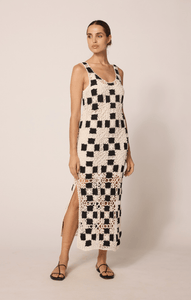 Cleobella Lily Crochet Midi Dress / Ivory & Black - nineNORTH | Men's & Women's Clothing Boutique