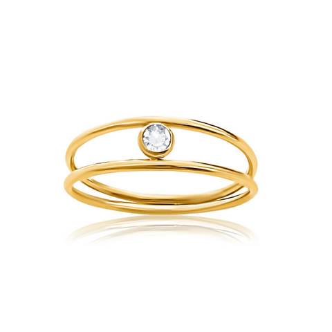 Ellie Vail / Hollis Double Layer Solitaire Ring - nineNORTH | Men's & Women's Clothing Boutique