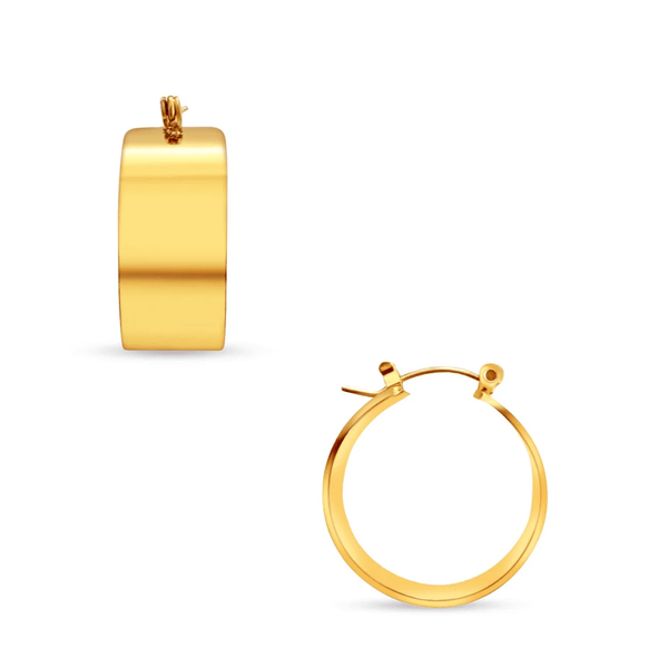 Ellie Vail / Lia Wide Hoop Earring - Gold - nineNORTH | Men's & Women's Clothing Boutique