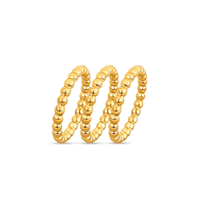 Ellie Vail / Lucia Beaded Triple Ring Set - Gold - nineNORTH | Men's & Women's Clothing Boutique