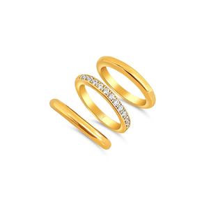 Ellie Vail / Percy Triple Ring Set - Gold - nineNORTH | Men's & Women's Clothing Boutique
