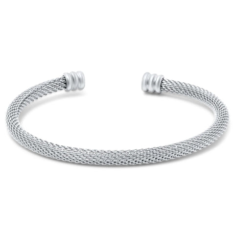 Ellie Vail / Sinclair Mesh Cuff Bracelet - Silver - nineNORTH | Men's & Women's Clothing Boutique