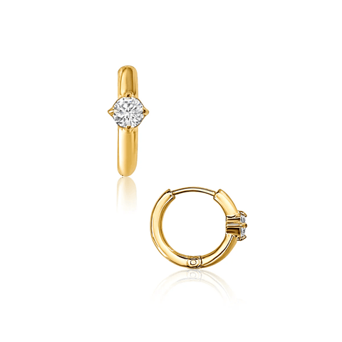 Ellie Vail / Yael Solitaire Huggie Hoop Earring - nineNORTH | Men's & Women's Clothing Boutique