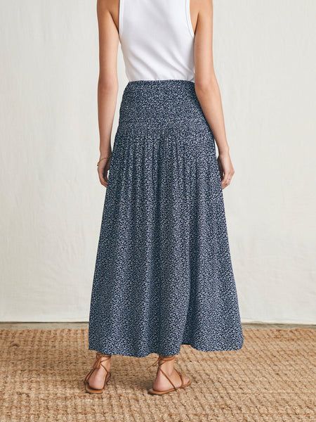 Faherty Alisee Skirt / Navy Riverton Ditsy - nineNORTH | Men's & Women's Clothing Boutique