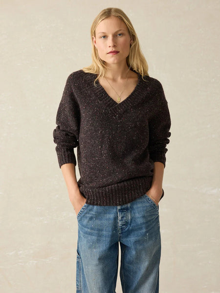 Faherty Driftwood Donegal Sweater / BlackBerry - nineNORTH | Men's & Women's Clothing Boutique