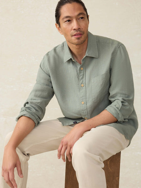 Faherty Laguna Linen Shirt / Fairfield Dobby - nineNORTH | Men's & Women's Clothing Boutique
