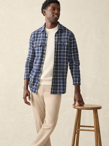 Faherty Legend Sweater Shirt / Blue Winds Plaid - nineNORTH | Men's & Women's Clothing Boutique