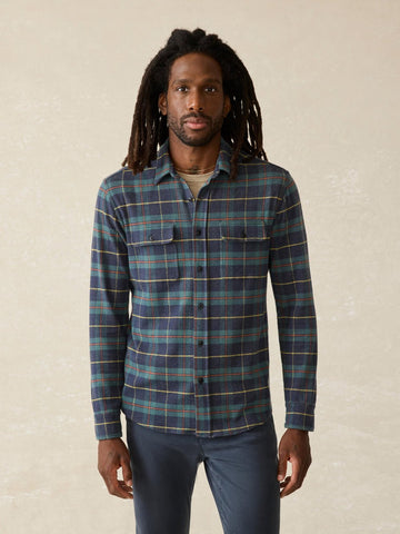 Faherty Legend Sweater Shirt / Mossy Elm Plaid - nineNORTH | Men's & Women's Clothing Boutique