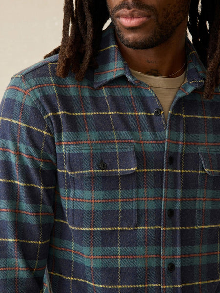 Faherty Legend Sweater Shirt / Mossy Elm Plaid - nineNORTH | Men's & Women's Clothing Boutique