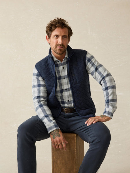 Faherty Legend Sweater Shirt / Snowy Night Check - nineNORTH | Men's & Women's Clothing Boutique