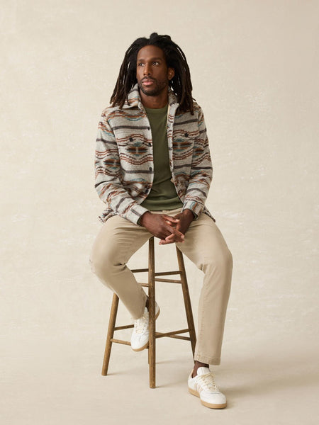 Faherty Long - Sleeve Cloud Waffle Crew / Deep Fern Heather - nineNORTH | Men's & Women's Clothing Boutique