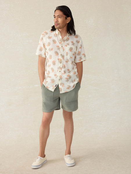 Faherty Short - Sleeve Breeze Shirt / Sunlit Palm & Waves - nineNORTH | Men's & Women's Clothing Boutique