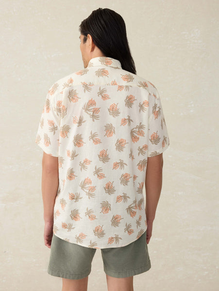 Faherty Short - Sleeve Breeze Shirt / Sunlit Palm & Waves - nineNORTH | Men's & Women's Clothing Boutique