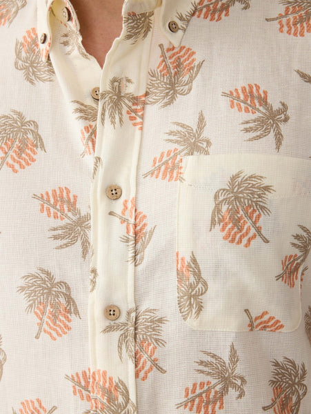 Faherty Short - Sleeve Breeze Shirt / Sunlit Palm & Waves - nineNORTH | Men's & Women's Clothing Boutique