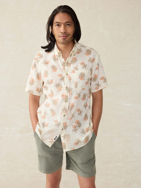 Faherty Short - Sleeve Breeze Shirt / Sunlit Palm & Waves - nineNORTH | Men's & Women's Clothing Boutique