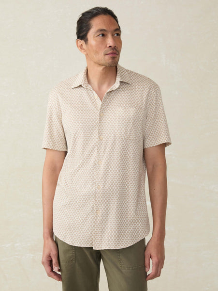 Faherty Short - Sleeve Hermosa Shirt / Island Fish Scale - nineNORTH | Men's & Women's Clothing Boutique