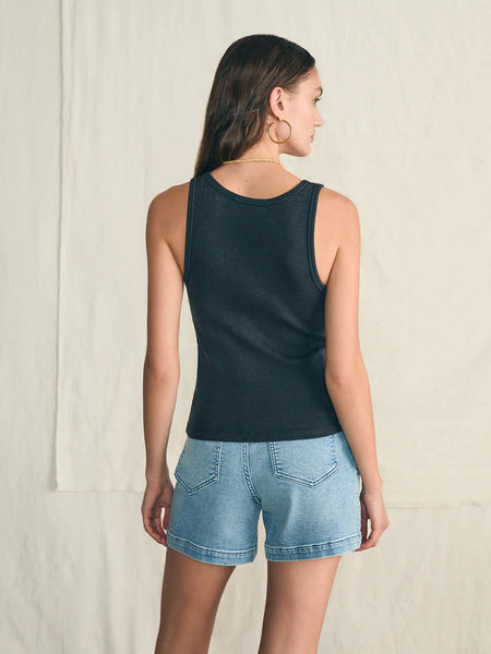 Faherty Sunwashed Rib Tank / Washed Black - nineNORTH | Men's & Women's Clothing Boutique