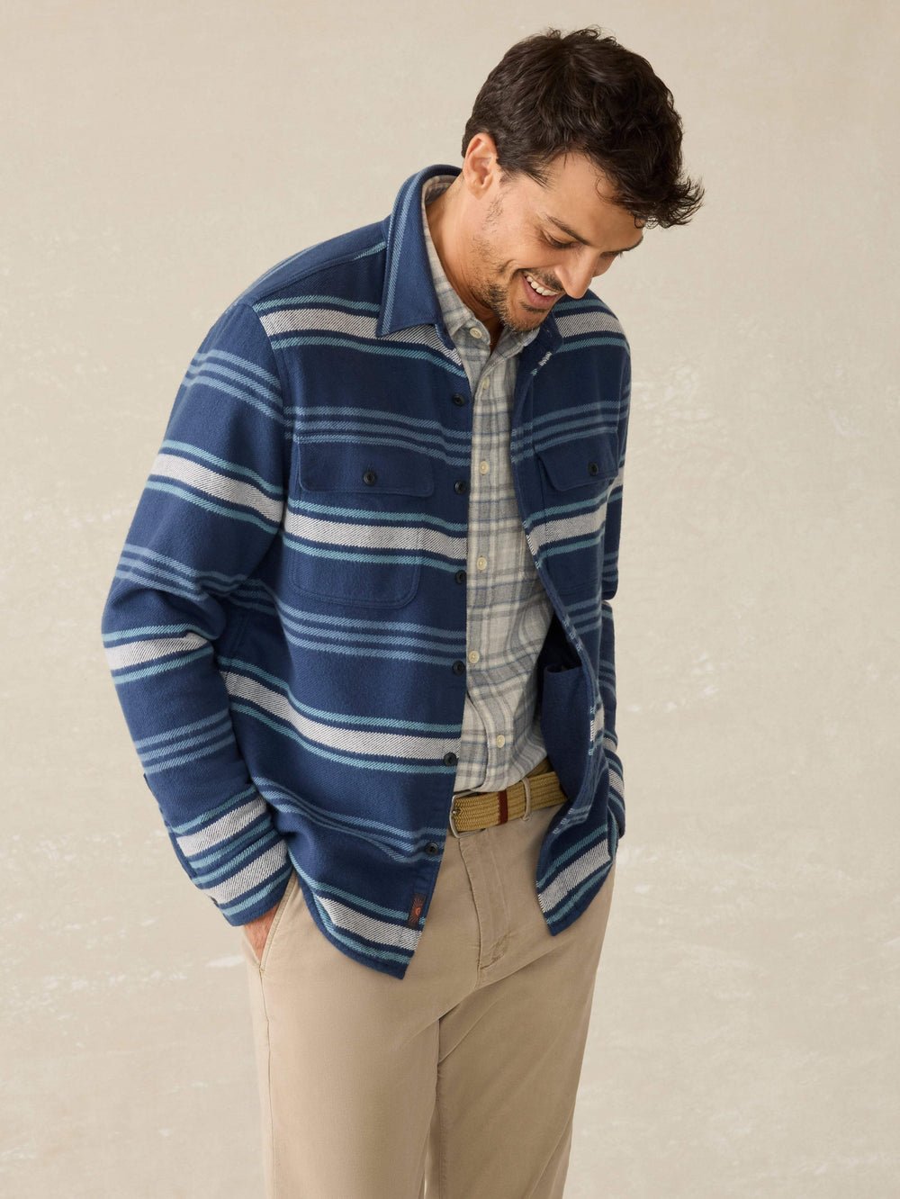 Faherty Wavebreaker Shirt / Winter Summit Stripe - nineNORTH | Men's & Women's Clothing Boutique