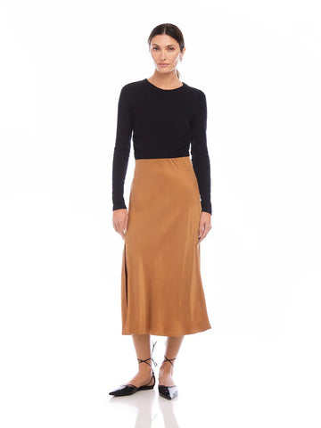 Fifteen Twenty Brielle Midi Skirt / Camel - nineNORTH | Men's & Women's Clothing Boutique