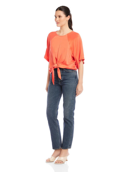 FIFTEEN TWENTY Seline Tie Front Top / Coral - nineNORTH | Men's & Women's Clothing Boutique