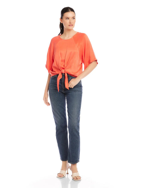 FIFTEEN TWENTY Seline Tie Front Top / Coral - nineNORTH | Men's & Women's Clothing Boutique