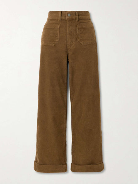 FRAME 70's Cropped Wide Leg Corduroy Pant / Toast - nineNORTH | Men's & Women's Clothing Boutique