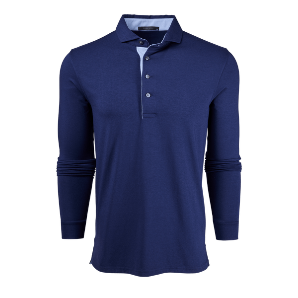 Greyson Apache II Long Sleeve Polo / Maltese Blue - nineNORTH | Men's & Women's Clothing Boutique