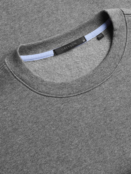 Greyson Old English "G" Chenille Aspen Crewneck / Smoke Heather - nineNORTH | Men's & Women's Clothing Boutique