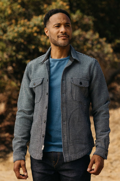 Hiroshi Kato The Anvil Birds Eye Sashiko Jacket / Dark Indigo - nineNORTH | Men's & Women's Clothing Boutique