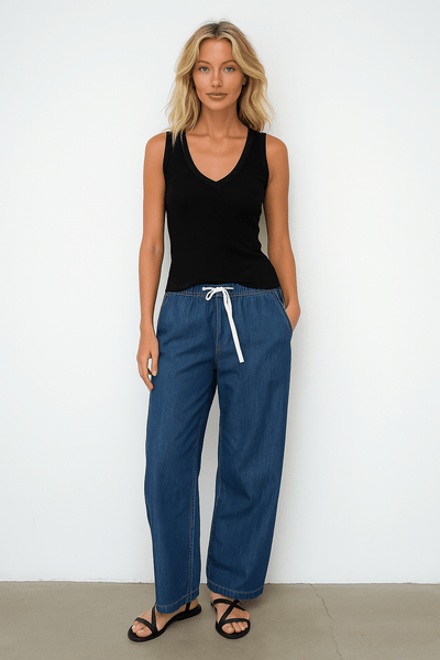 LNA Lenny V Neck Top / Black - nineNORTH | Men's & Women's Clothing Boutique