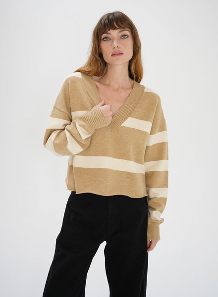 LNA Morjana Sweater / Camel Stripe - nineNORTH | Men's & Women's Clothing Boutique