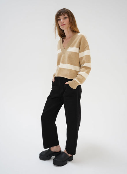 LNA Morjana Sweater / Camel Stripe - nineNORTH | Men's & Women's Clothing Boutique