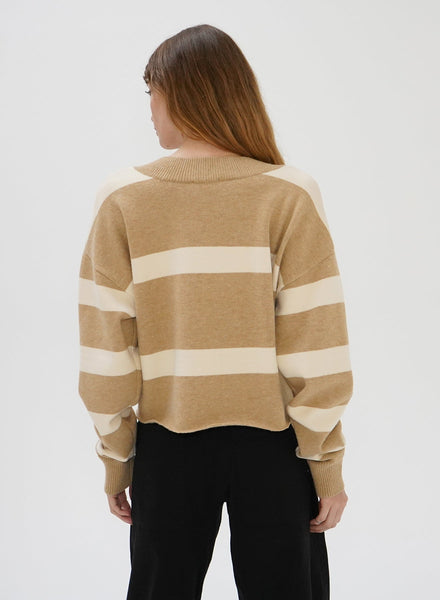 LNA Morjana Sweater / Camel Stripe - nineNORTH | Men's & Women's Clothing Boutique