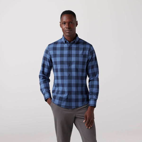 Mizzen+Main City Flannel Twill / Denim Blue Buffalo Plaid - nineNORTH | Men's & Women's Clothing Boutique