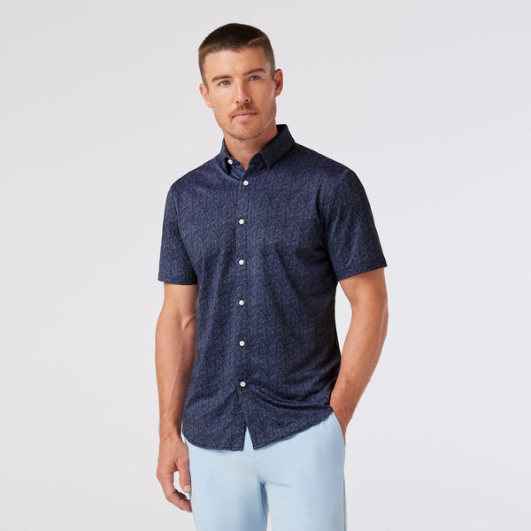 Mizzen+Main Halyard Short Sleeve / Coastal Fjord Coffee Leaves - nineNORTH | Men's & Women's Clothing Boutique