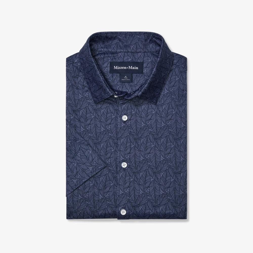 Mizzen+Main Halyard Short Sleeve / Coastal Fjord Coffee Leaves - nineNORTH | Men's & Women's Clothing Boutique