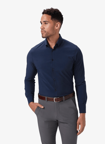 Mizzen+Main Leeward Dress Shirt / Navy Solid - nineNORTH | Men's & Women's Clothing Boutique