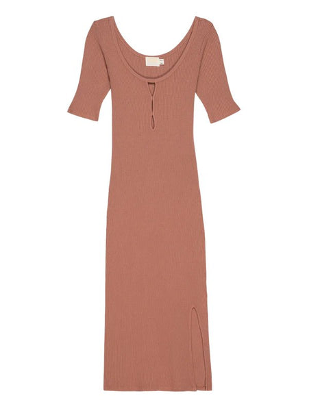 Nation LTD Haidee Heavy Rib Dress / Mocha Mousse - nineNORTH | Men's & Women's Clothing Boutique