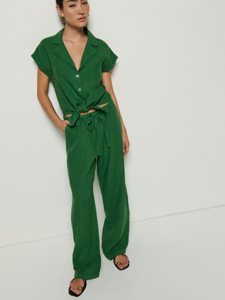 Nation Lucia Tie Waist Pant / Green Lawn - nineNORTH | Men's & Women's Clothing Boutique