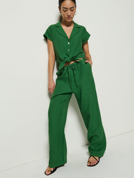 Nation Lucia Tie Waist Pant / Green Lawn - nineNORTH | Men's & Women's Clothing Boutique
