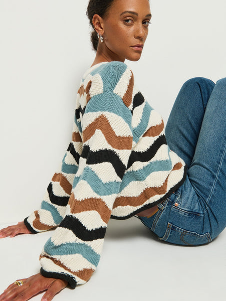 Nation Poppy Sweater / Multi Waves - nineNORTH | Men's & Women's Clothing Boutique