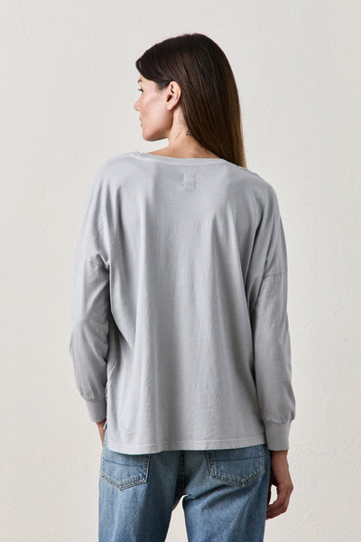 NSF Abby Long Sleeve Slouchy Crew T-Shirt / Pale Grey - nineNORTH | Men's & Women's Clothing Boutique