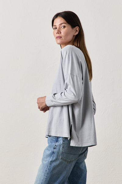 NSF Abby Long Sleeve Slouchy Crew T-Shirt / Pale Grey - nineNORTH | Men's & Women's Clothing Boutique