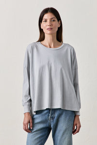 NSF Abby Long Sleeve Slouchy Crew T-Shirt / Pale Grey - nineNORTH | Men's & Women's Clothing Boutique