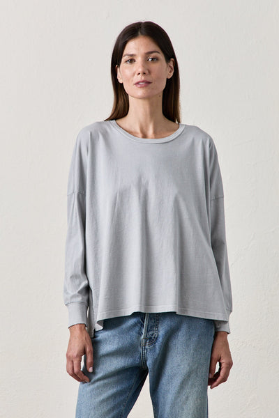 NSF Abby Long Sleeve Slouchy Crew T-Shirt / Pale Grey - nineNORTH | Men's & Women's Clothing Boutique