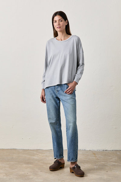 NSF Abby Long Sleeve Slouchy Crew T-Shirt / Pale Grey - nineNORTH | Men's & Women's Clothing Boutique